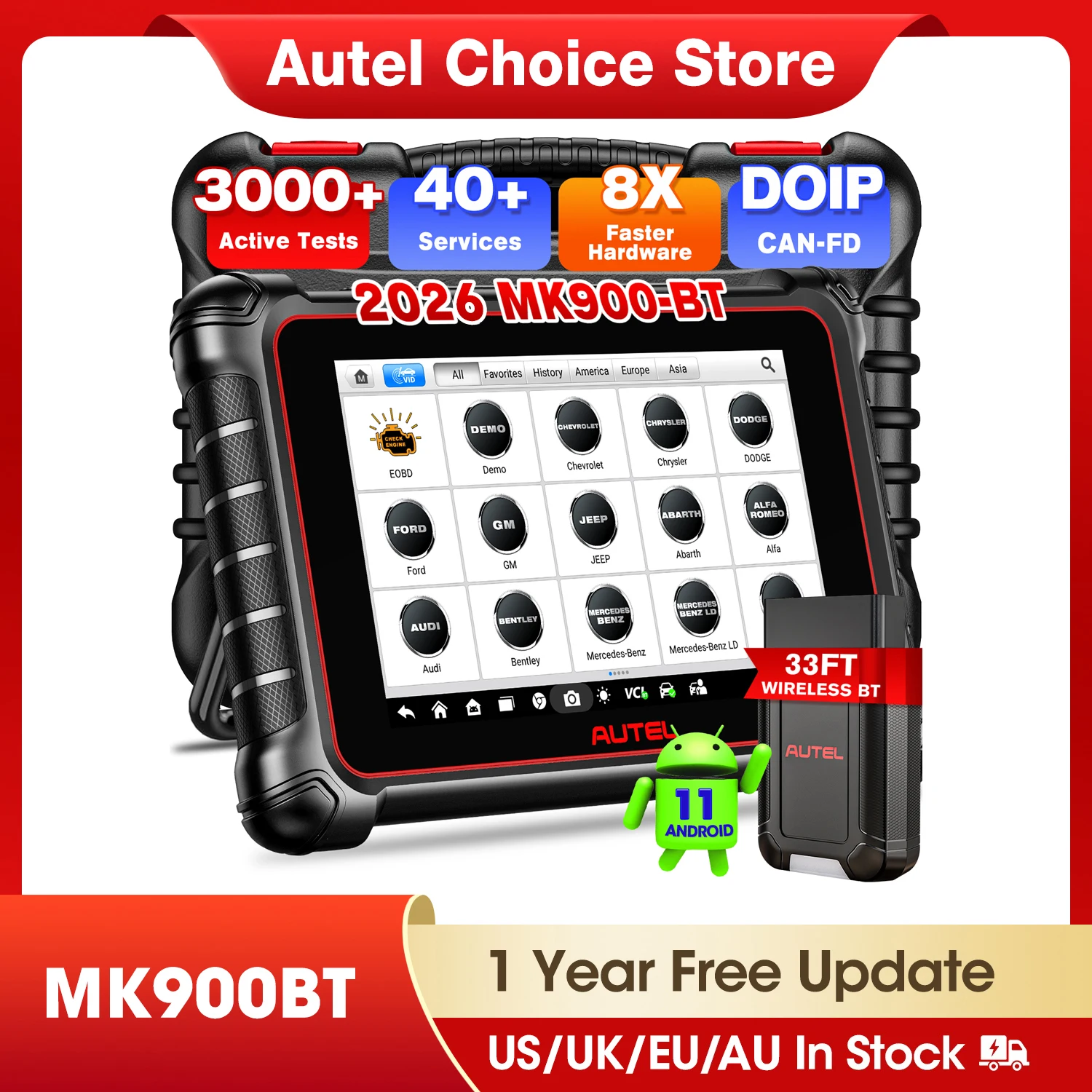 Autel MaxiCOM MK900-BT MK900BT Diagnostic Scanner